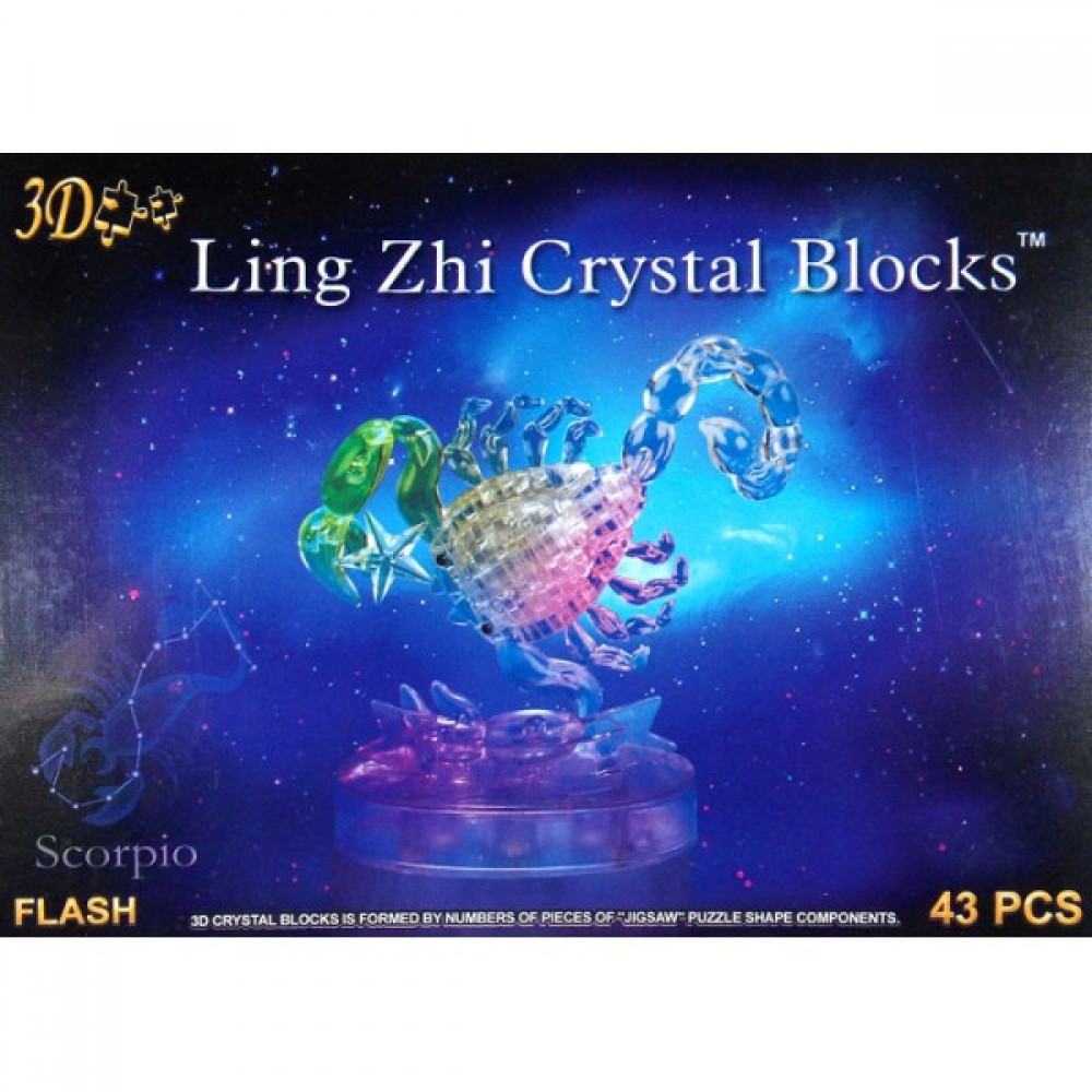 Купить Скорпион со Светом 3D Crystal puzzle Знаки Зодиака